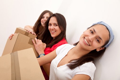 Packing boxes and furniture for Westminster removals