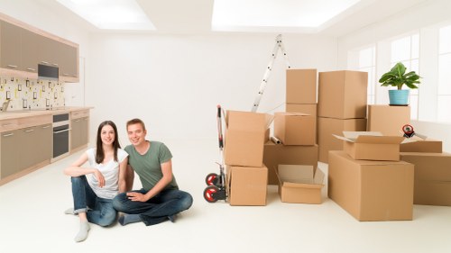 House move preparation with packed boxes in Westminster