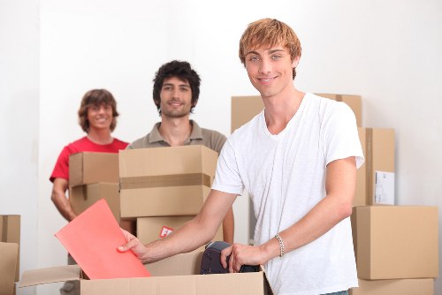 Boxes and household items prepared for Westminster removals